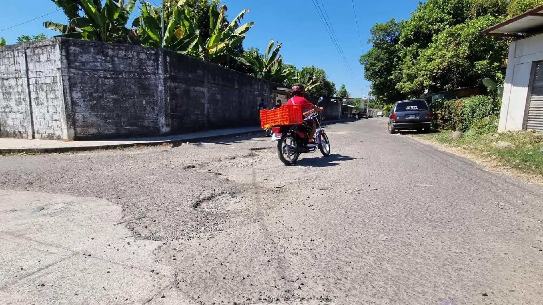 calles en mal estado en Cacahoatán